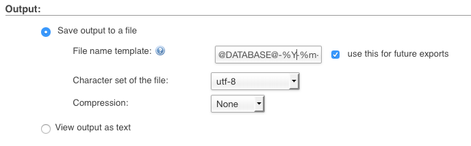 phpMyAdmin-Output-section-screenshot